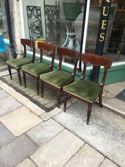Set Of Early Victorian Mahogany Dining Chairs 