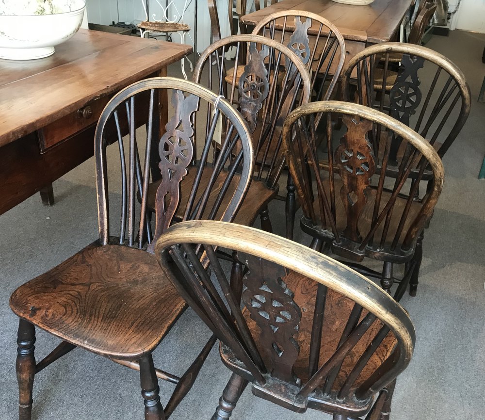 Six Victorian Wheel Back Chairs Antiques Atlas