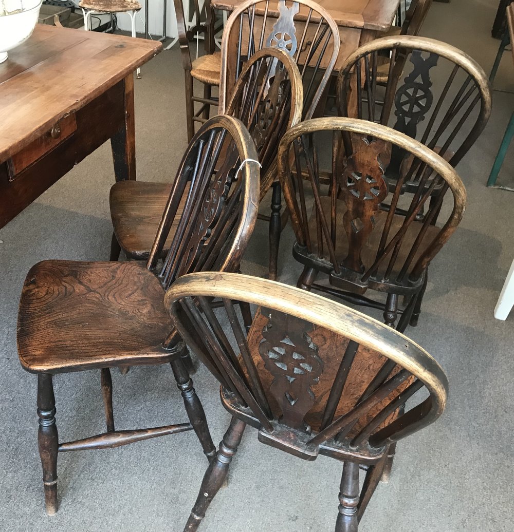 Six Victorian Wheel Back Chairs Antiques Atlas