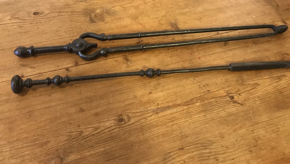 Antiques Atlas Victorian Iron Fire Tongs And Poker