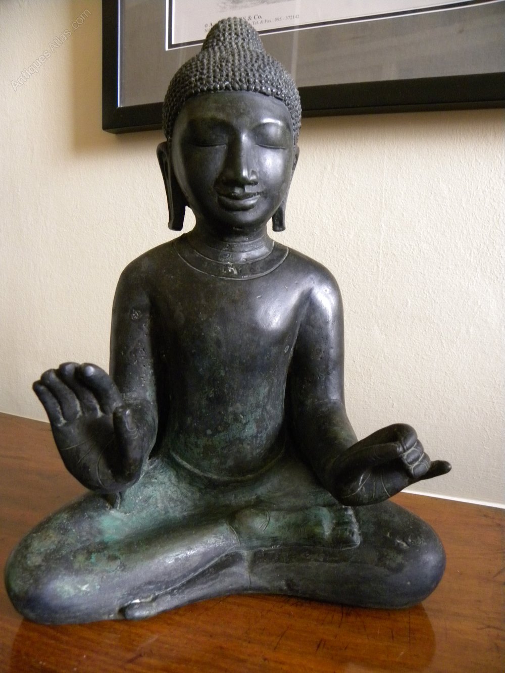 Antiques Atlas An Antique Bronze Buddha In Reassurance Mudra