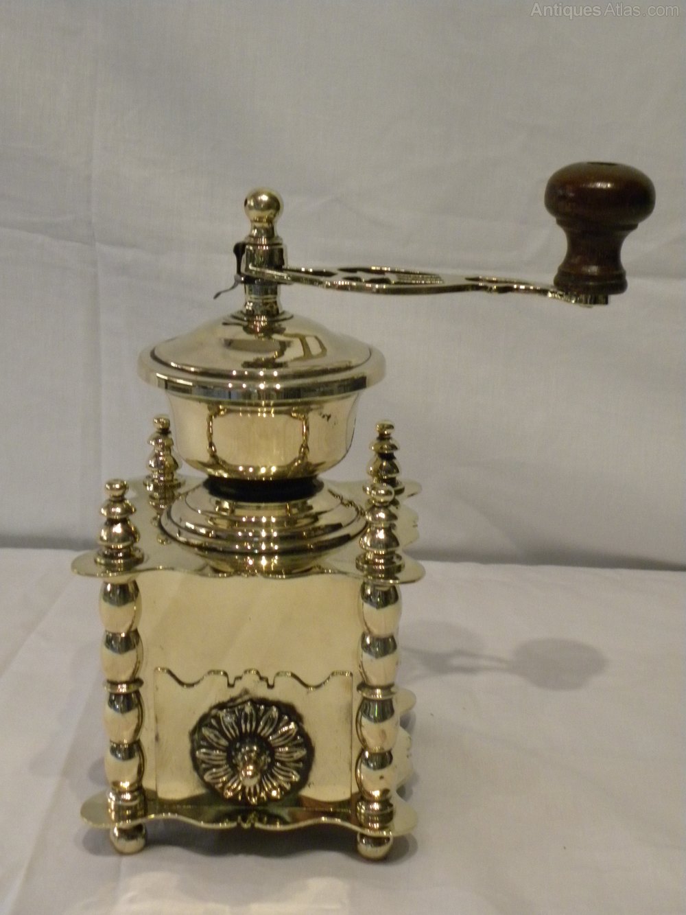 Antiques Atlas An Ornate Brass Coffee Grinder