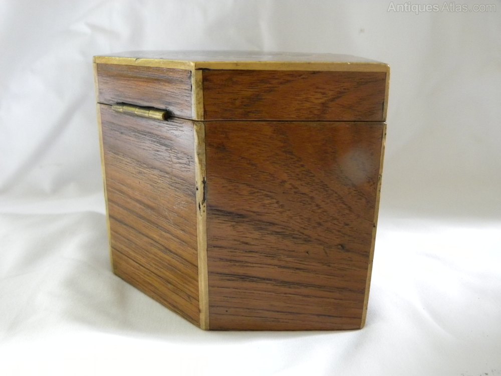 Antiques Atlas Edwardian Wooden Tea Caddy