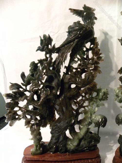 Antiques Atlas Pair Of Jade Ornaments