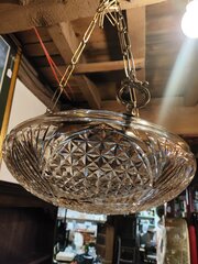 Edwardian Cut Glass Plafonnier 