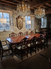 George III Style Twin Pedestal Table 10 Chairs