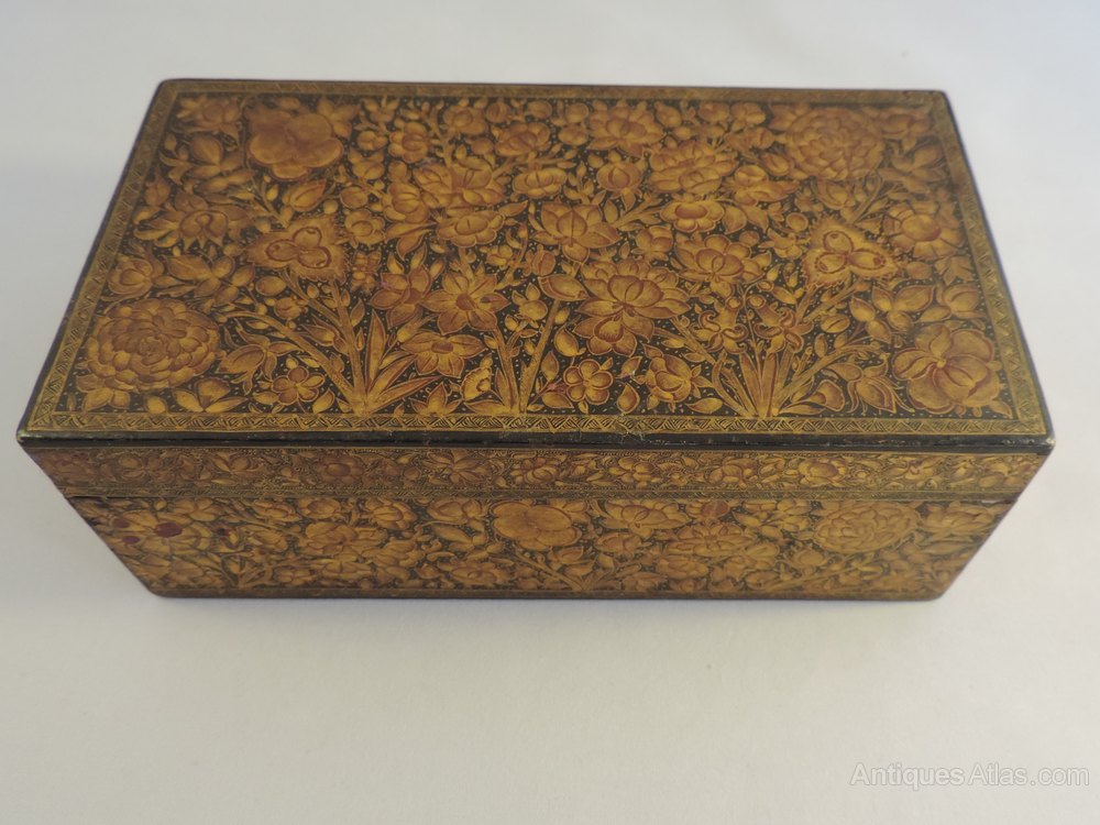 Antiques Atlas Late 19thC Indian Papier Mache Lacquered Box
