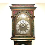 A Very Original, Dark Green Chinoiserie Longcase 