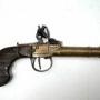 Flintlock Brass Cannon Barrel Overcoat Pistol