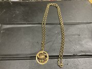 Gold 9ct Belcher Chain With Pisces Month Sign 