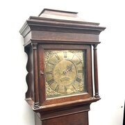 JAMES YARDLEY 18th CENTURY OAK LONG CASED CLOCK