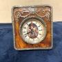 Masonic Clock Cased In Tortoise & Silver 