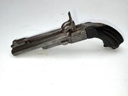 Pinfire 9 Mm Double Barrels Pistol & Foldaway Bayonet 