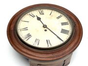 School Clock Mahogany With Fusse Movement