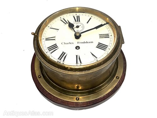1900年頃　Chas Frodsham 住所入り　船舶時計　動作品　状態良好 1900年頃Chas Frodsham 住所入り船舶時計動作品状態良好