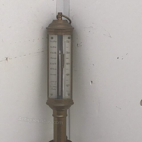 Antiques Atlas Ships Stick Barometer With Gimble Lisbon Maker