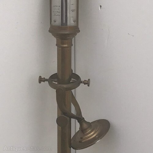 Antiques Atlas Ships Stick Barometer With Gimble Lisbon Maker