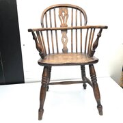 Two Low Back Windsor Armchairs 