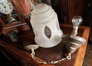 Antique Glass Ceiling Light Pendant Swan Neck Hook