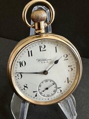 Antique Super 10ct Gold Pated Pocket Watch 1919