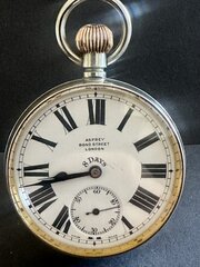 Asprey London 8 Day Swiss Made Pocket Watch C1907