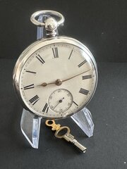 English Fusee Silver Pocket Watch London 1872