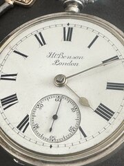 J W Benson Silver Pocket Watch Excellent Condition