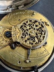 Silver Pair Cased Verge-fusee Pocket London 1867