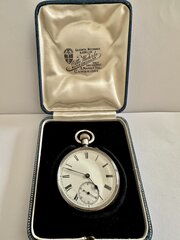 Silver Pocket Watch With Box Chester 1901 