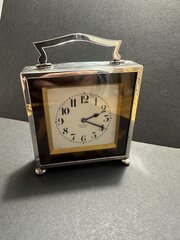 Silver Swiss Made Mantle-Desk Clock 1922