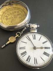 Silver Verge-Fusee Pair Cased Pocket Watch 1826