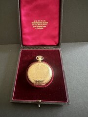 Victorian Elgin 14ct Gold Plated Hunter Watch Box 