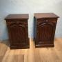 Antique Pair of Mahogany Pedestal Cabinets c1850