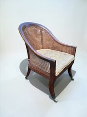 Gillows Regency Mahogany Bergere / Library Arm Chair