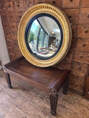 Large Regency Gilt Convex Mirror 