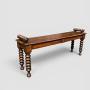 Victorian Oak Bobbin Turned Hall Bench/window Seat