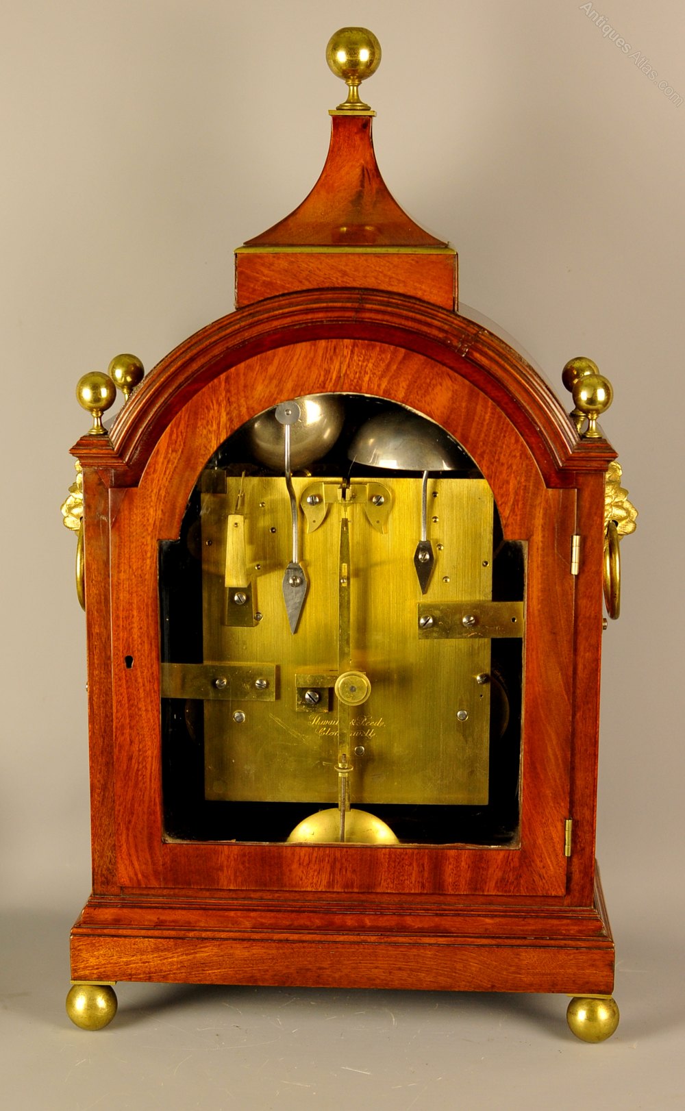 Antiques Atlas Fine Mahogany 8 Bell Bracket Clock