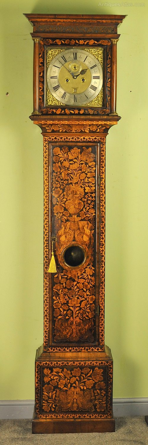 Antiques Atlas Marquetry Longcase Clock Christopher Gould