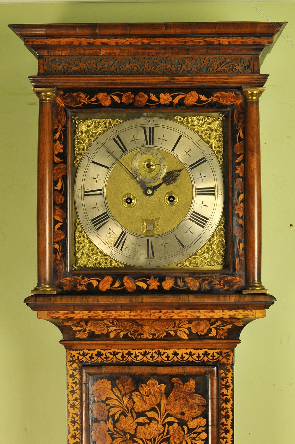 antiques-atlas-marquetry-longcase-clock-christopher-gould
