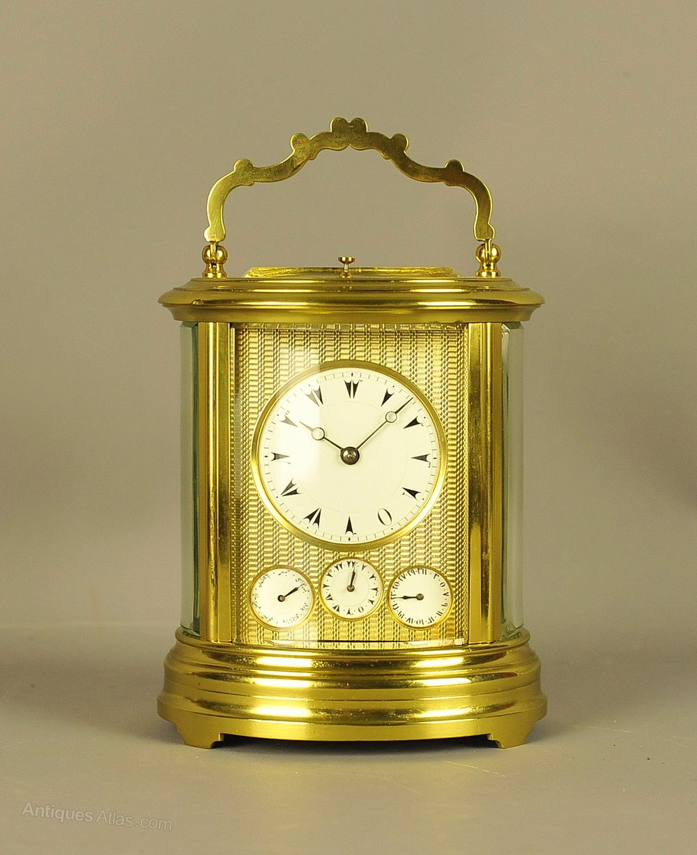 Antiques Atlas Oval Repeating Carriage Clock Repeat And Alarm