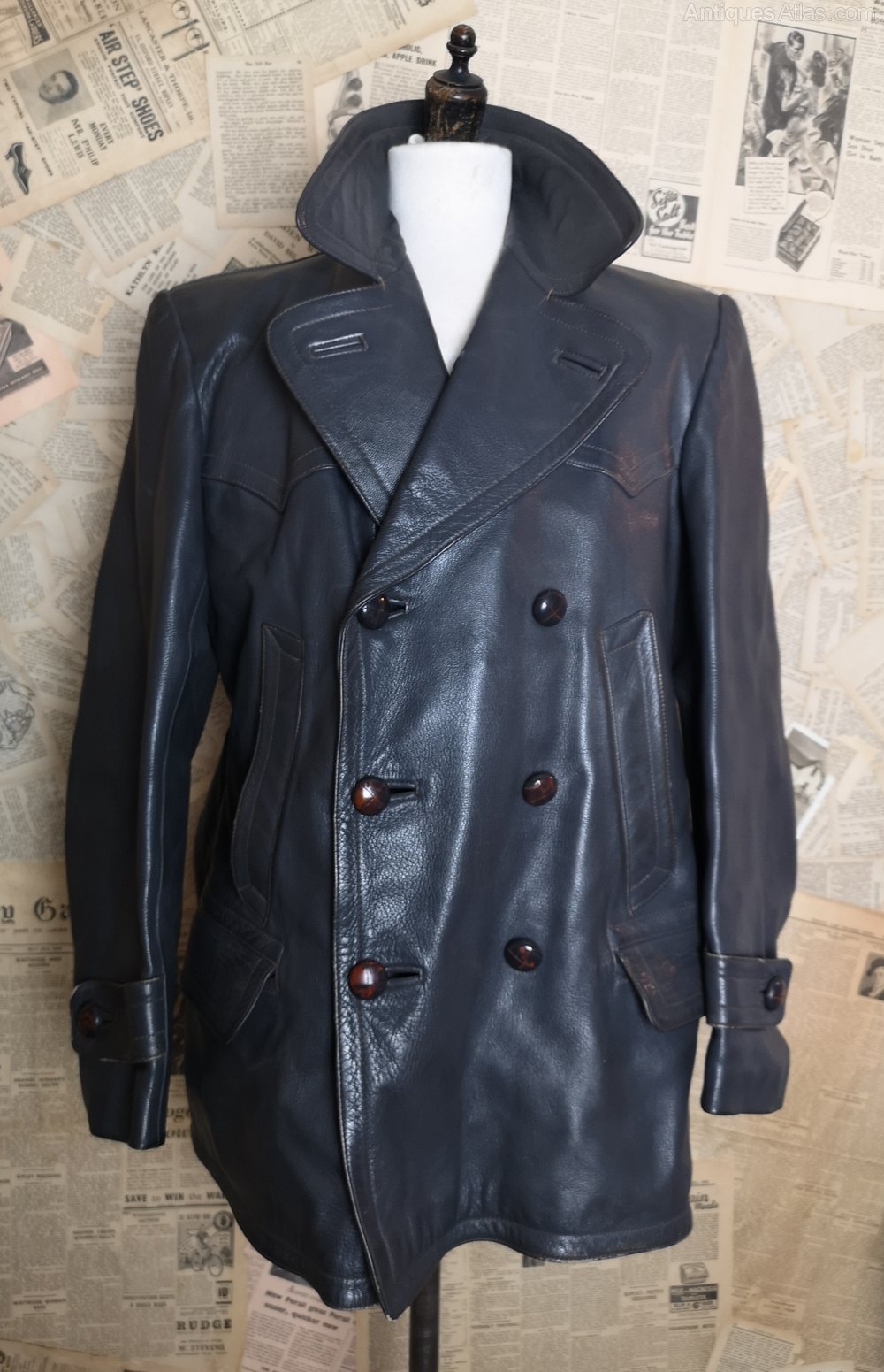 Vintage German Leather Jacket Ww2