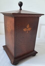 Arthur Simpson Of Kendal  Oak Tea Caddy 