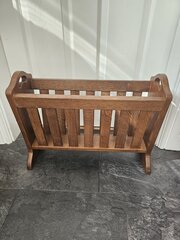 Derek Lizardman Slater Oak Magazine Rack C1970 