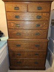  Heals Arts And Crafts Oak Chest Of Drawers C1905