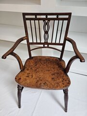 Rare Mendlesham Windsor Chair C1800 Burr Elm Seat