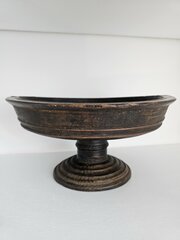 Rare Sycamore Pedestal Food Bowl C1690 - 1720 