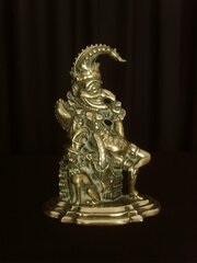 19th C. Brass Door Stop Door Porter Mr. Punch 