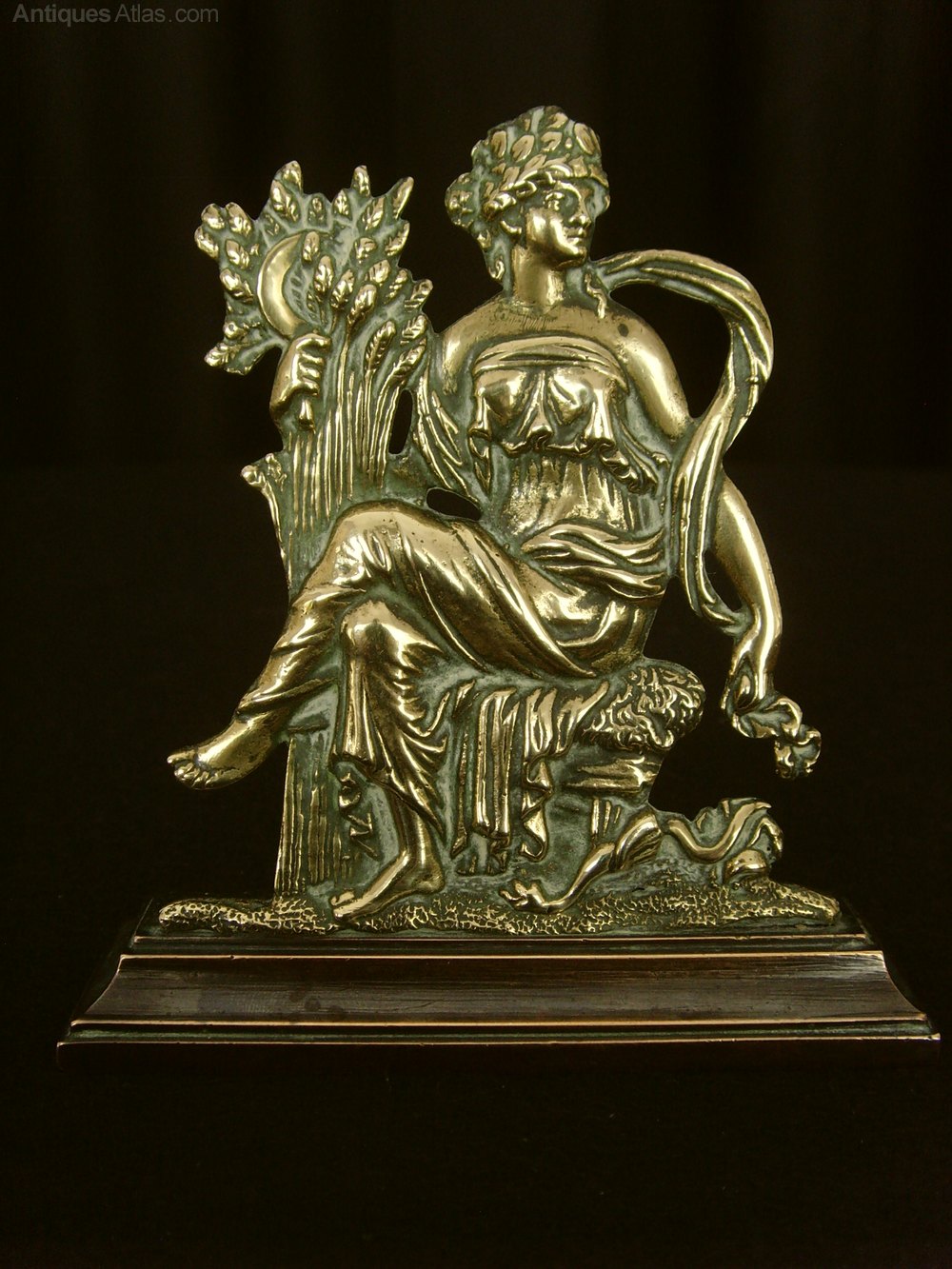 Antiques Atlas 3 Victorian Brass Desk Paperweights Classical Figs