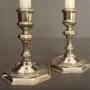 Compact Pr. Of English Silver Plated Candlesticks 