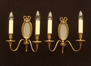 Pair Girandole 2 Light Wall Lights Sconces Mirrors